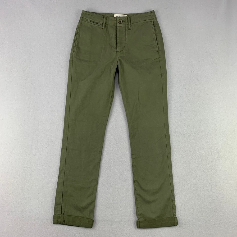 Current Elliott High Waisted Military Chino Pants Women 24 Green Army Skinny